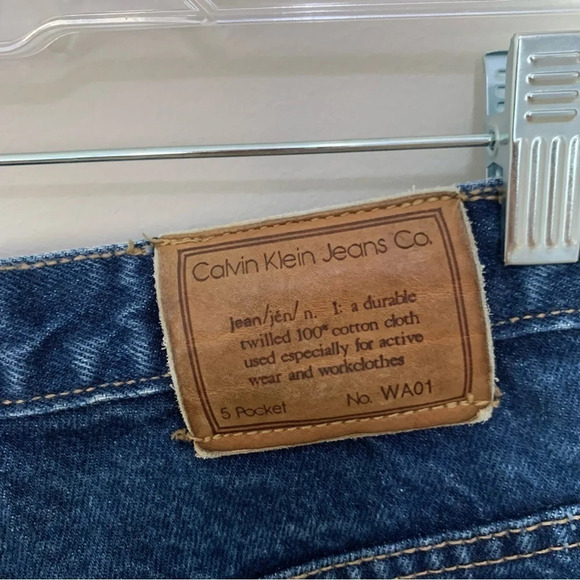 Vintage Calvin Klein High Waisted Rigid 100% Cotton Mom Jean Size 6 - Picture 4 of 8